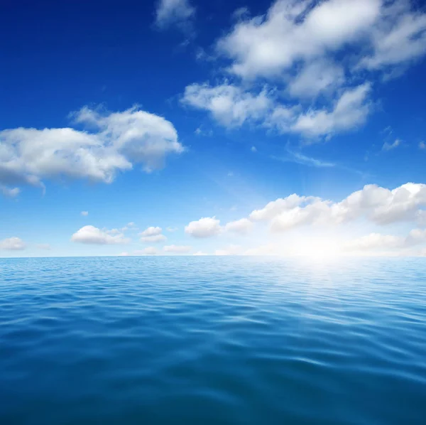 Blue Sea Sun Sky Stock Picture