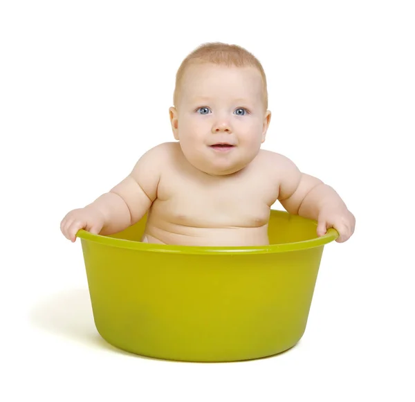 Lindo Bebé Teniendo Baño Bañera —  Fotos de Stock