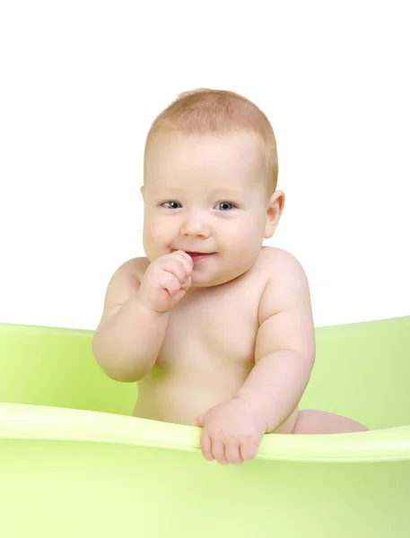 Lindo Bebé Teniendo Baño Bañera —  Fotos de Stock