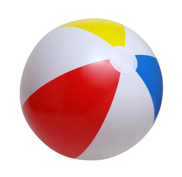 Пляжный мяч на белом — стоковое фото