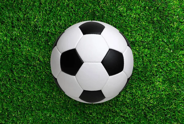 Draufsicht auf Fußball oder Fußball — Stockfoto