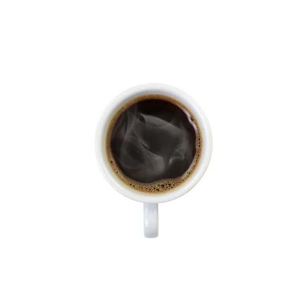 Heißer Kaffee auf weiß — Stockfoto