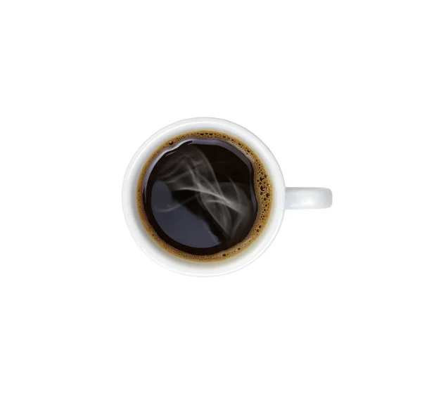Hot coffee on white — Stock Photo, Image