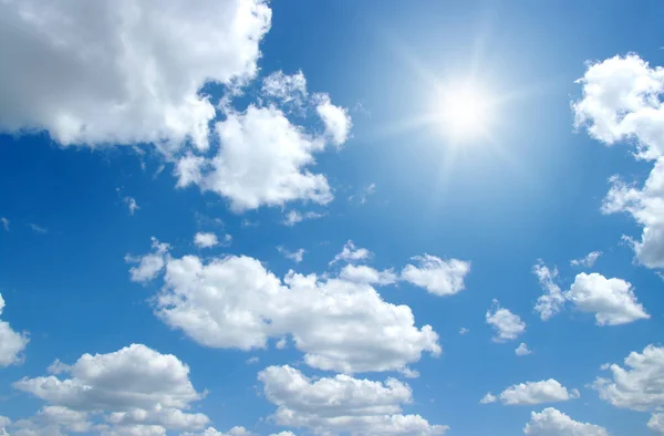 Soare Cerul Albastru Fundaluri — Fotografie, imagine de stoc
