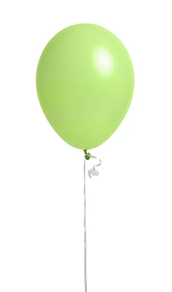 Balão Verde Isolado Sobre Fundo Branco — Fotografia de Stock