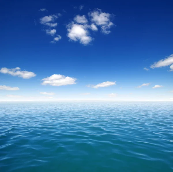 Superficie Blu Dell Acqua Mare Sul Cielo — Foto Stock