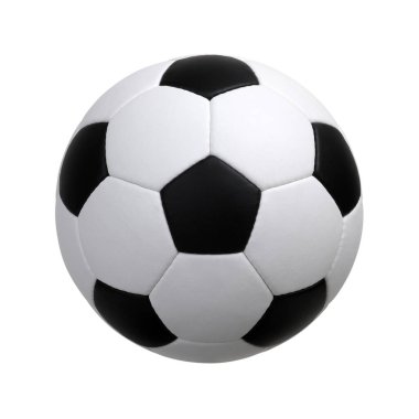 futbol topu beyaz arkaplanda izole edildi 