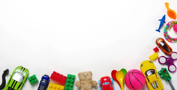 Enfants Jouets Fond Blocs Colorés — Photo