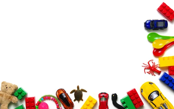 Kids Toys Background Colorful Blocks — Stock Photo, Image