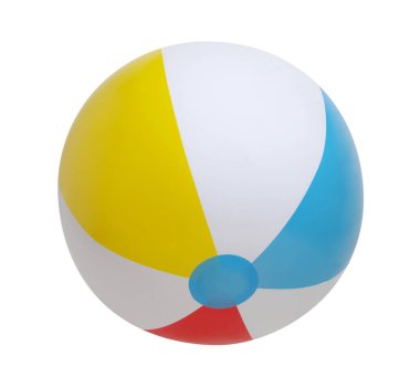 Plaj topu beyaz arka planda izole edilmiş.