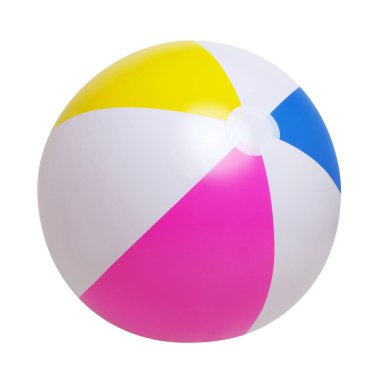 Plaj topu beyaz arka planda izole edilmiş.