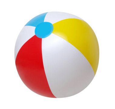 Plaj topu beyaz arka planda izole edilmiş.