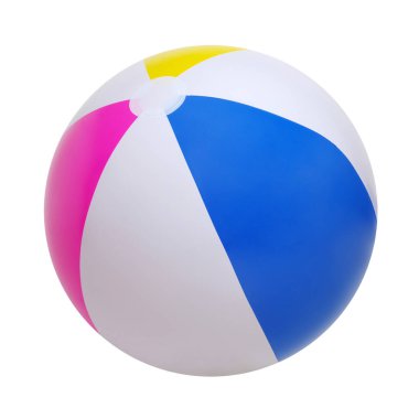 Plaj topu beyaz arka planda izole edilmiş.