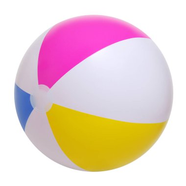 Plaj topu beyaz arka planda izole edilmiş.