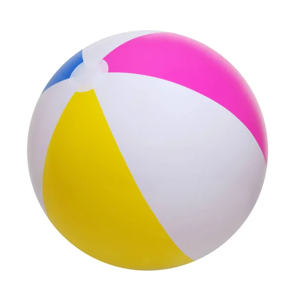 Пляжный Мяч Изолирован Белом Фоне — стоковое фото