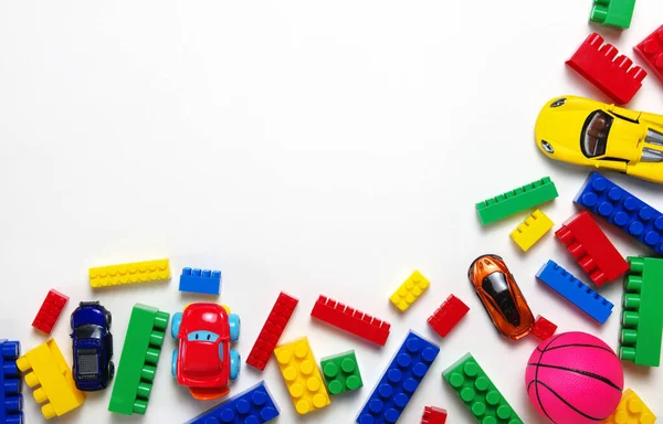 Kids Toys Background Colorful Blocks — Stock Photo, Image