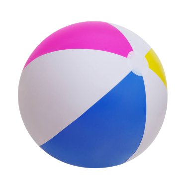 Plaj topu beyaz arka planda izole edilmiş.