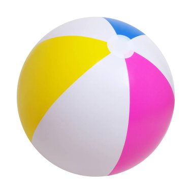 Plaj topu beyaz arka planda izole edilmiş.