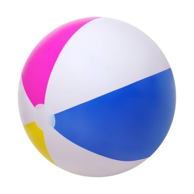 Plaj topu beyaz arka planda izole edilmiş.