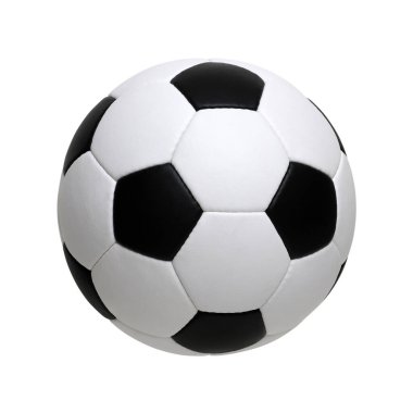 futbol topu beyaz arkaplanda izole edildi 