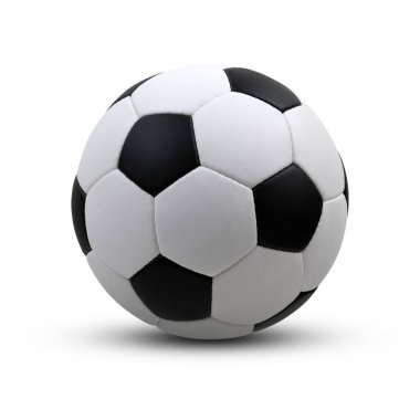 futbol topu beyaz arkaplanda izole edildi 