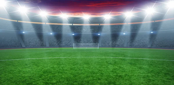 Soccer Stadium Bright Lights — Stock Photo, Image