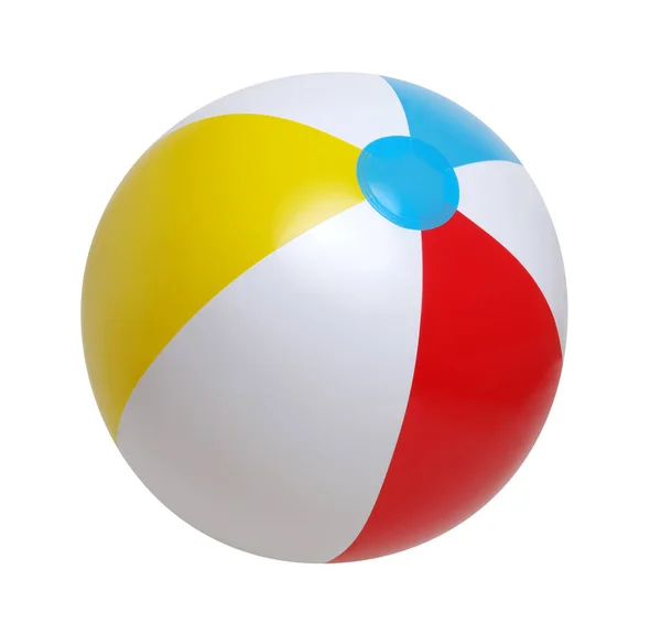 Beach Ball Isolato Uno Sfondo Bianco — Foto Stock