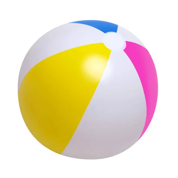 Beach Ball Isolato Uno Sfondo Bianco — Foto Stock