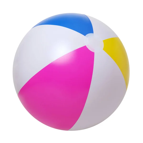 Beach Ball Isolato Uno Sfondo Bianco — Foto Stock