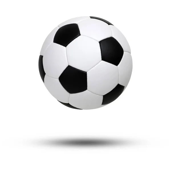 Futbol Topu Beyaz Arkaplanda Izole Edildi — Stok fotoğraf