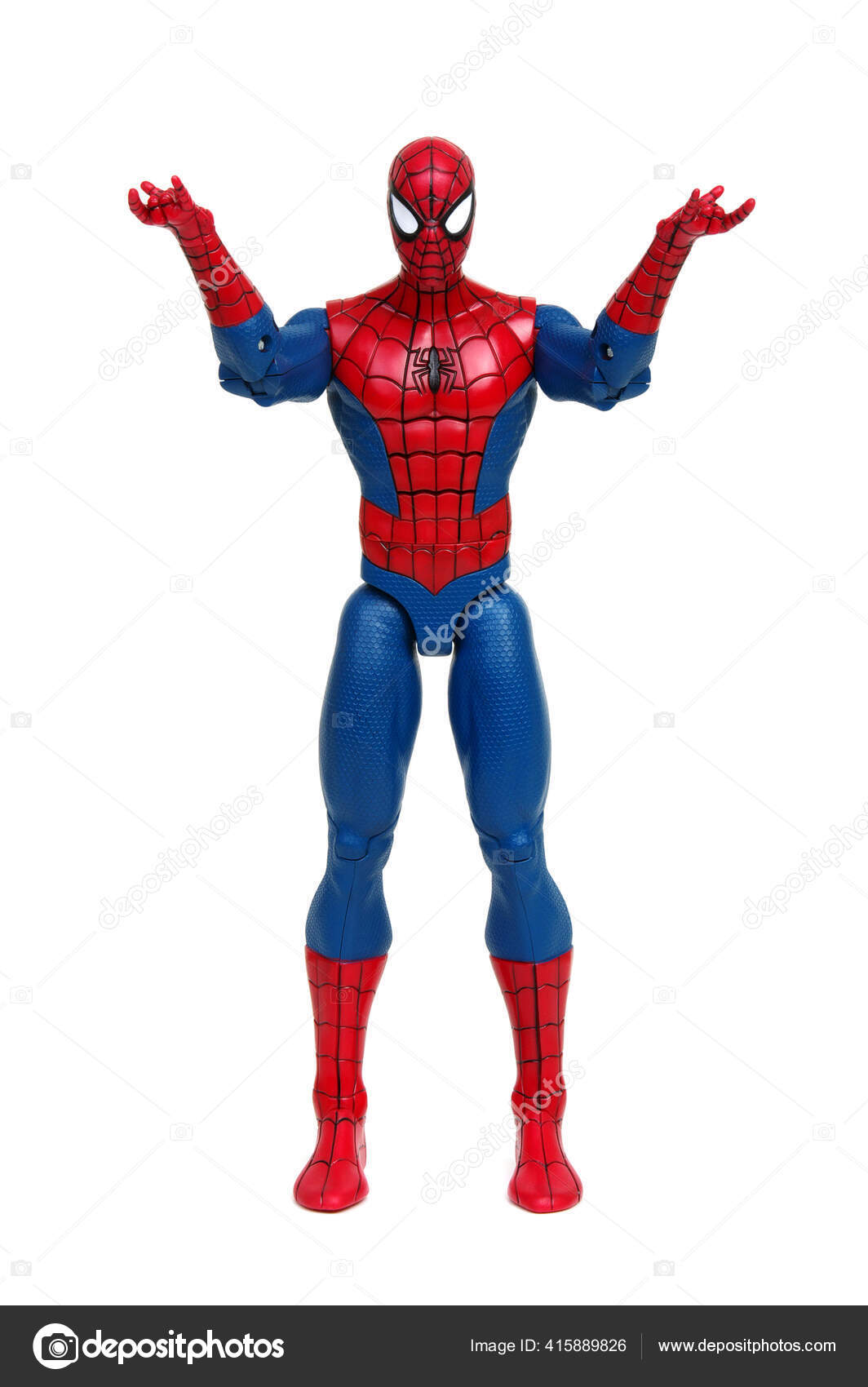 Vinnitsa Ukraine March 2019 Spiderman Toy Isoleted White