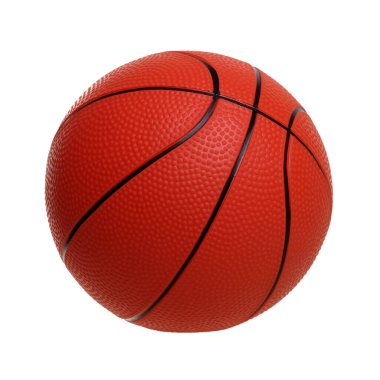 Beyaz arka planda izole edilmiş basketbol oyuncağı