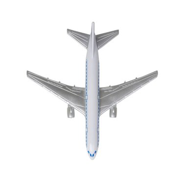 Model uçak, beyaz arkaplanda izole edilmiş uçak