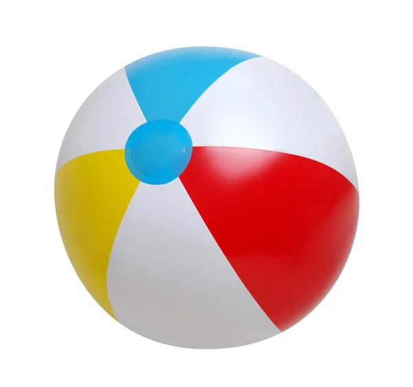 Beach Ball Isolato Uno Sfondo Bianco — Foto Stock