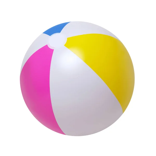 Beachball Isoliert Auf Weißem Hintergrund — Stockfoto