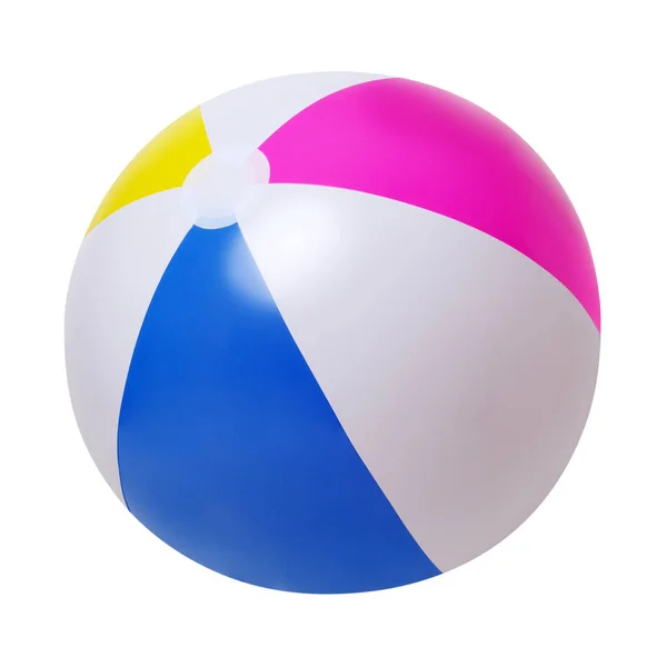 Beach Ball Isolato Uno Sfondo Bianco — Foto Stock