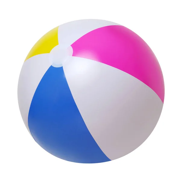 Beach Ball Isolato Uno Sfondo Bianco — Foto Stock