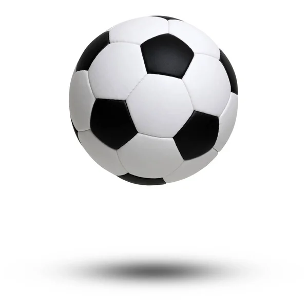 Fotboll Boll Isolerad Vit Bakgrund — Stockfoto
