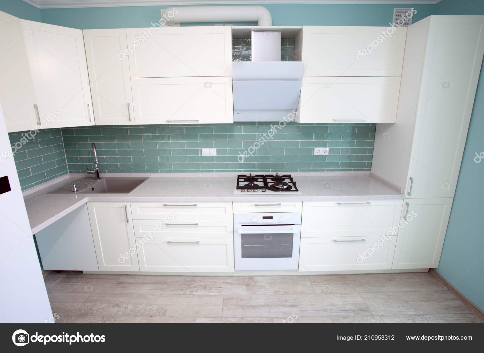 Modern White Kitchen Clean Interior Design Elegant Kitchen Luxury ...