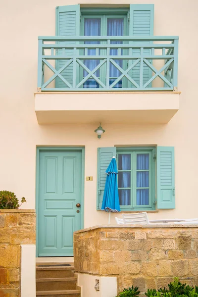 Vista Entrada Para Hotel Moderno Ilha Creta Grécia — Fotografia de Stock