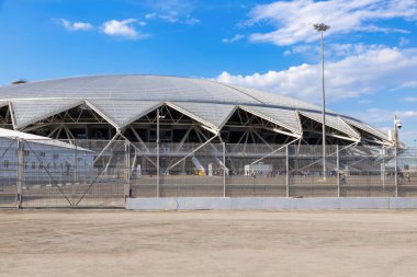 Samara, Rusya - 16 Mayıs 2018: Samara Arena Futbol Stadyumu. Samara - Rusya Federasyonu FIFA Dünya Kupası 2018 yılında hosting şehir