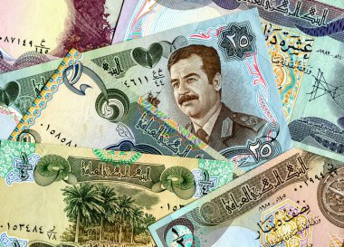 Irak para eski farklı banknot kökenli