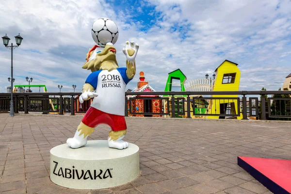 Kazán Rusia Junio 2018 Zabivaka Mascota Oficial Copa Mundial Fifa —  Fotos de Stock