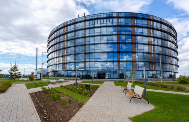 Innopolis, Rusya - 11 Haziran 2018: BT-köy Kazan bölgesinde Modern binada. Innopolis şehir Cumhuriyeti, Tataristan, Rusya Federasyonu