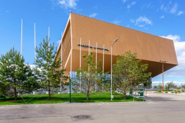 Innopolis, Rusya - 11 Haziran 2018: Modern bina Innopolis Üniversitesi. Innopolis şehir Cumhuriyeti, Tataristan, Rusya Federasyonu