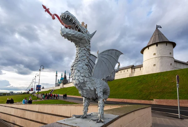 Kazan Russia June 2018 Sculpture Mythical Serpent Zilant Official Symbol — Stock Photo, Image
