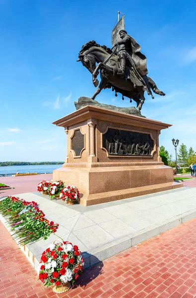 Samara Russland September 2018 Bronzedenkmal Für Den Gründer Von Samara — Stockfoto