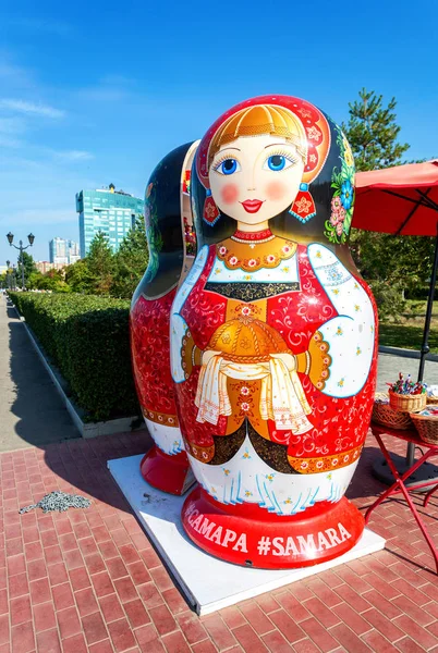 Samara Russia September 2018 Big Matryoshka Doll Also Known Russian — Stock Photo, Image