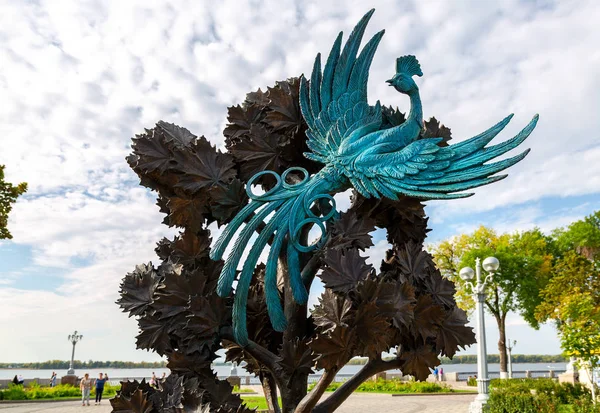 Samara Russie Septembre 2018 Détail Sculpture Maple Chanson Populaire Russe — Photo