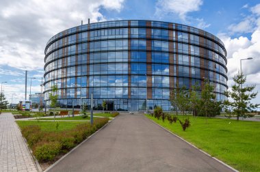 Innopolis, Rusya - 11 Haziran 2018: BT-köy Kazan bölgesinde Modern binada. Innopolis - Tataristan, Rusya Cumhuriyeti yenilikçi şehir
